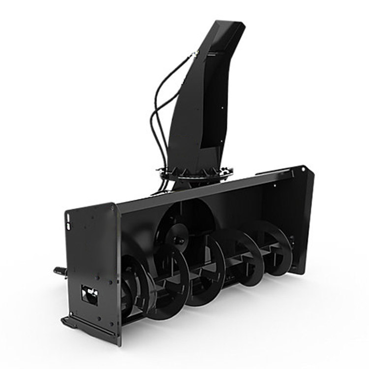 black hydraulic snow blower attachment front angle product image