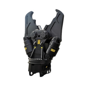 dual-cylinder hydraulic pulverizer rear view demolition attachment