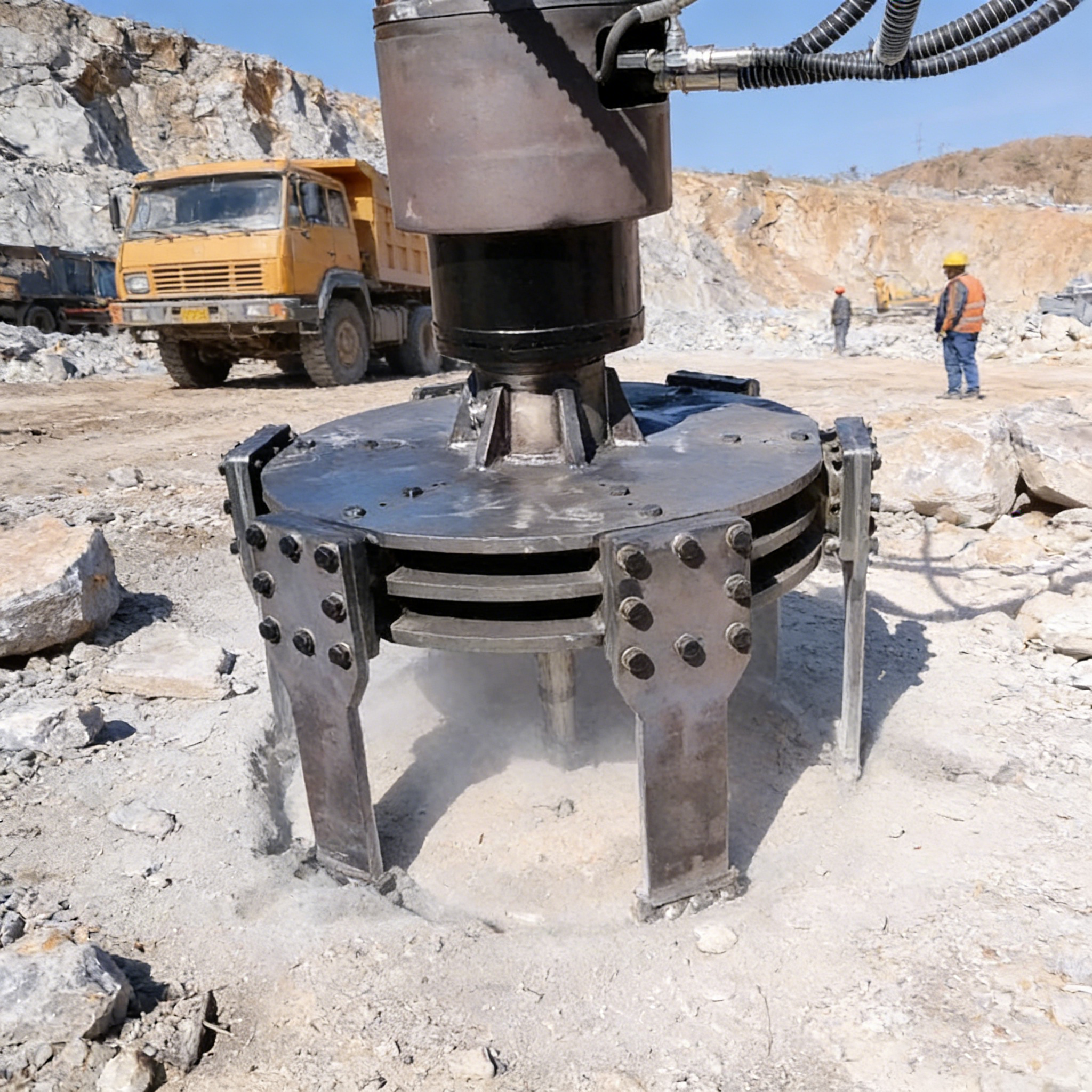 manhole cutter cutting around a utility cover repair area on site