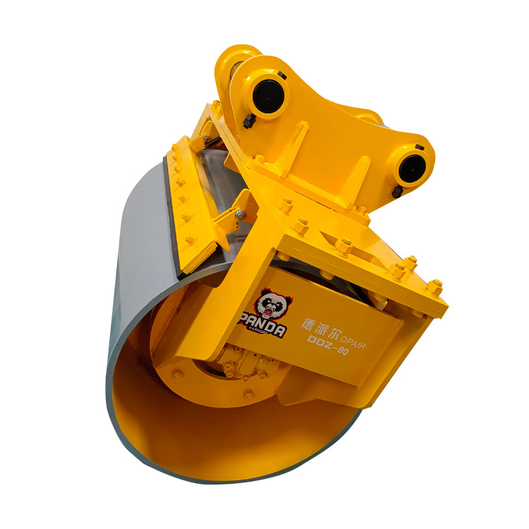 excavator drum compactor attachment front angle product photo
