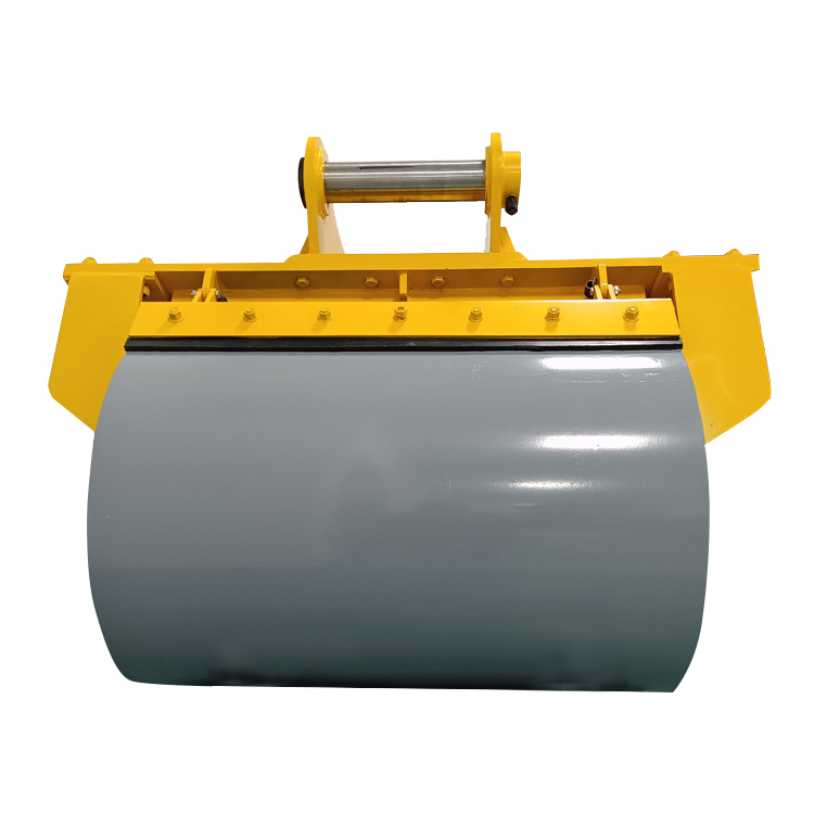 smooth drum compactor for excavator front view product image