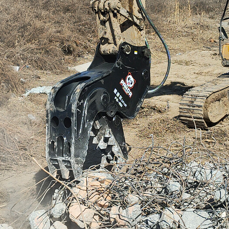 hydraulic pulverizer for reinforced concrete demolition