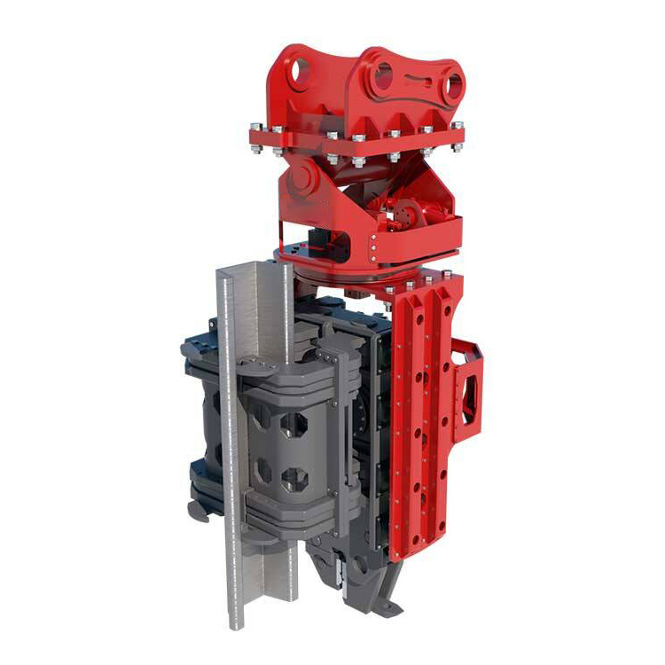 side grip vibratory pile driver product image white background