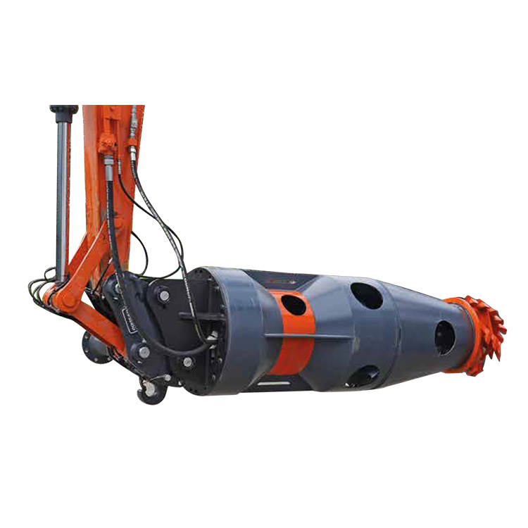 Excavator Dredge Pump mounted on excavator arm for slurry removal