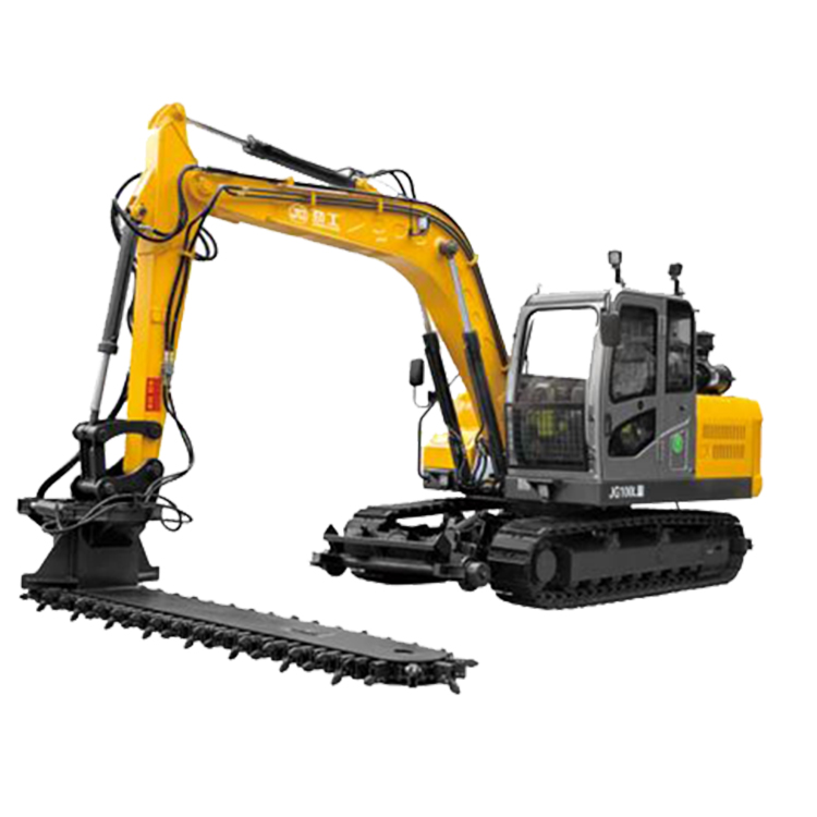 railway ballast undercutter attachment mounted on excavator