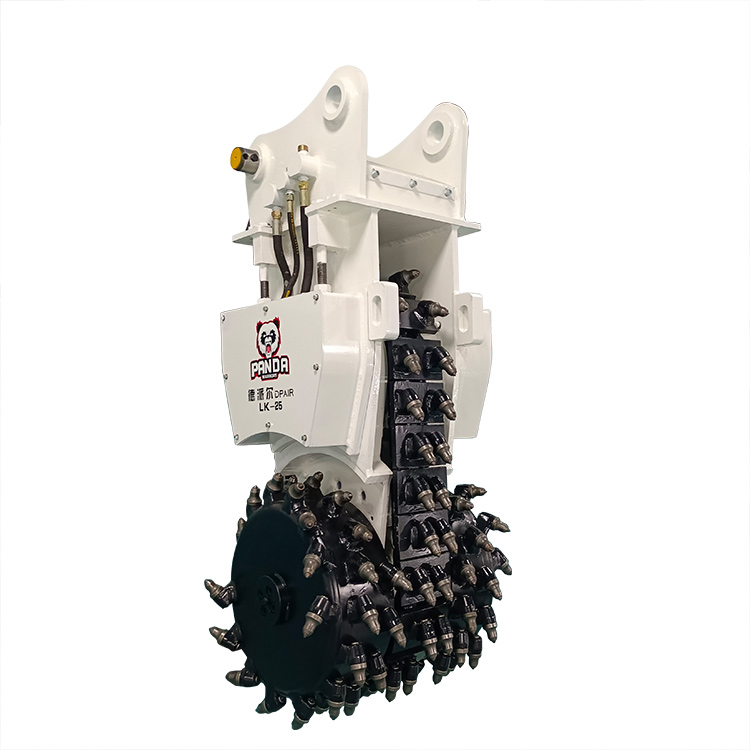 excavator milling head front view product photo