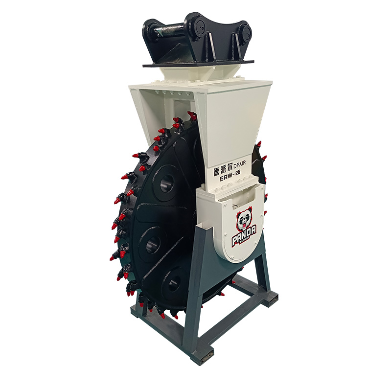 disc trencher rock saw left front view