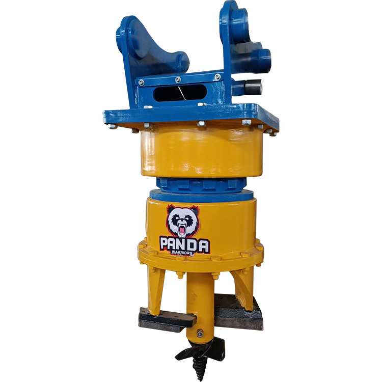 excavator stump grinder attachment front view isolated product image