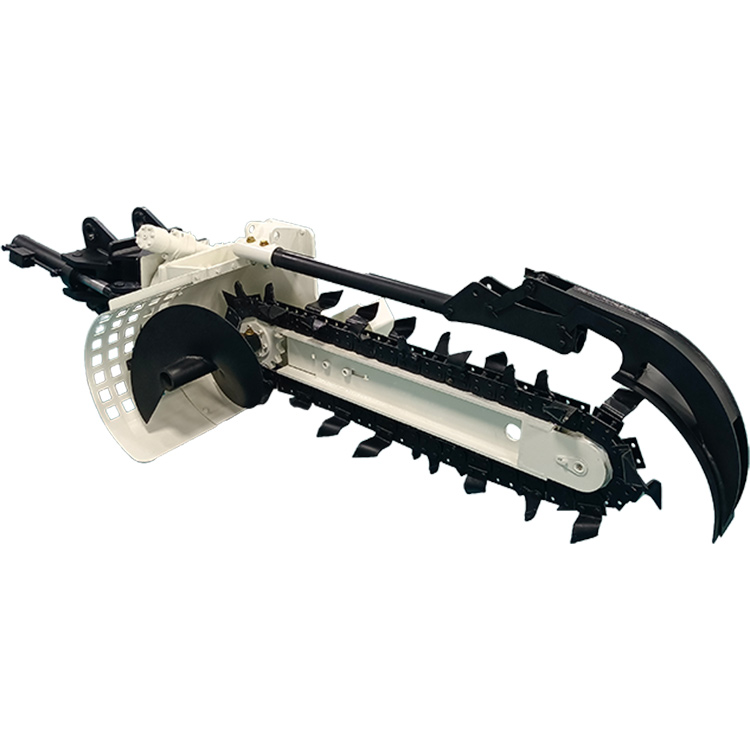 chain trencher attachment front left view