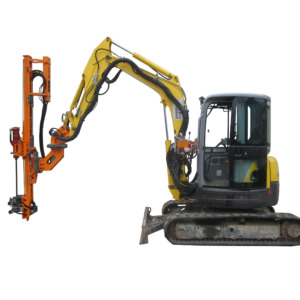 Excavators Converted Into Rock Drills