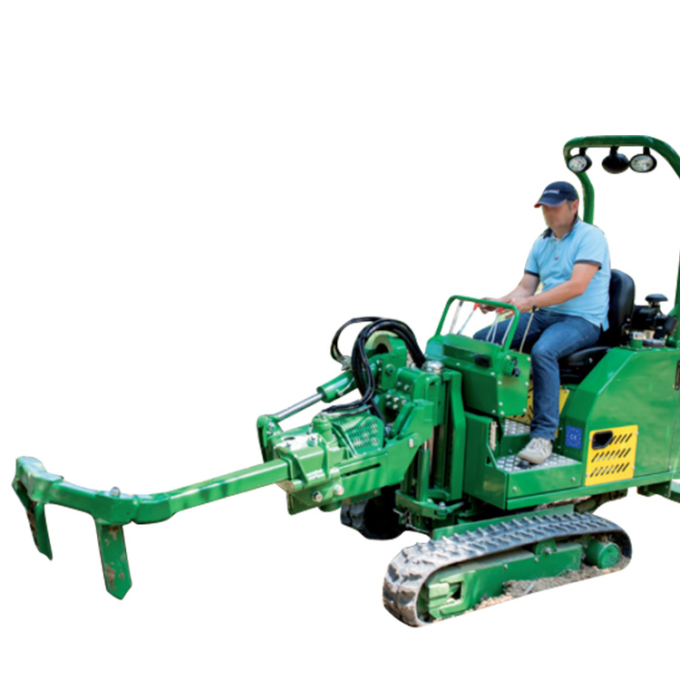 hydraulic tree digger with open arm for transplanting work