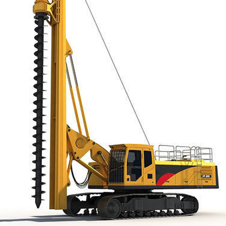 cfa piling machine 3d render with crawler base and auger