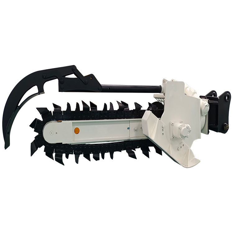 excavator trencher attachment side view