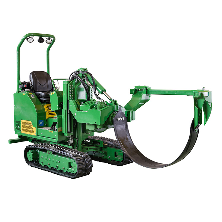 hydraulic tree spade side view for root ball digging