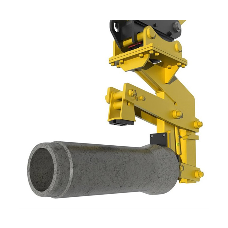 Pipe and Culvert Installation Clamp 3D render with a concrete pipe