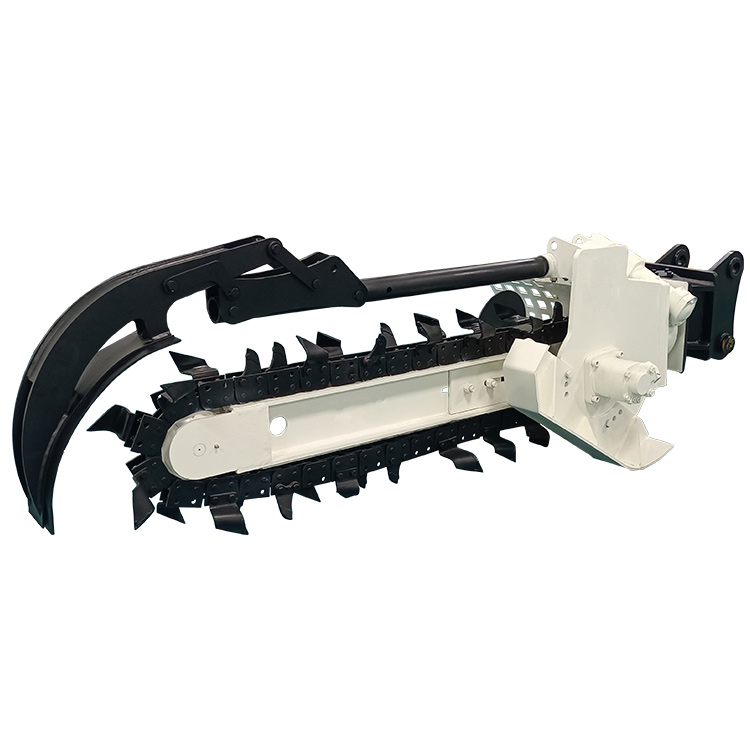 hydraulic chain trencher for excavator right side view