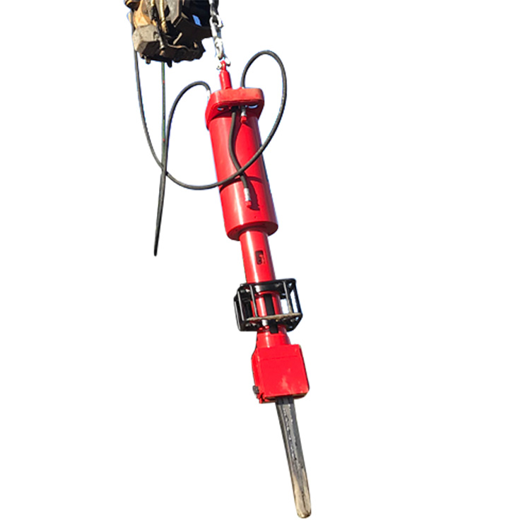 Large hydraulic rock splitter attachment angled product view