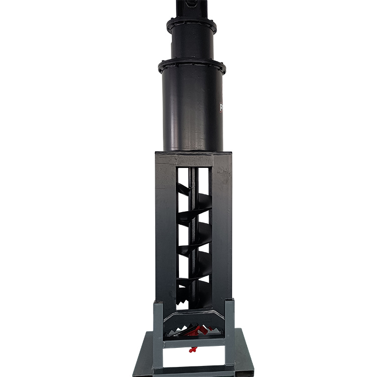 Excavator Square Pile Drill Attachment rear side product view