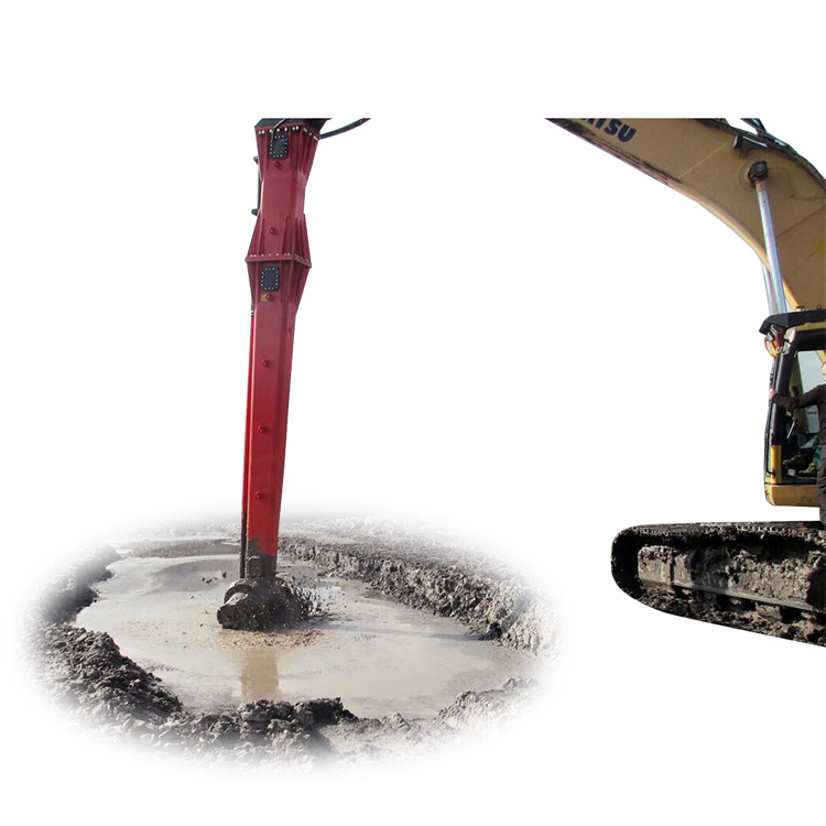 composite image of mixing head in muddy treatment zone