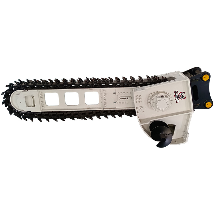 Excavator Chain Trencher full side view