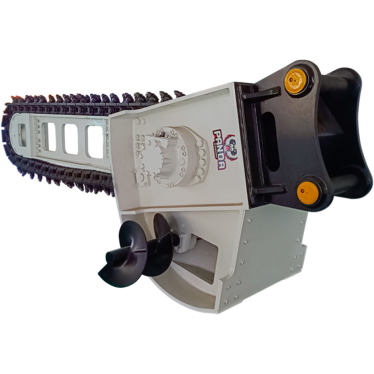 Excavator Trencher Attachment mounting head close-up