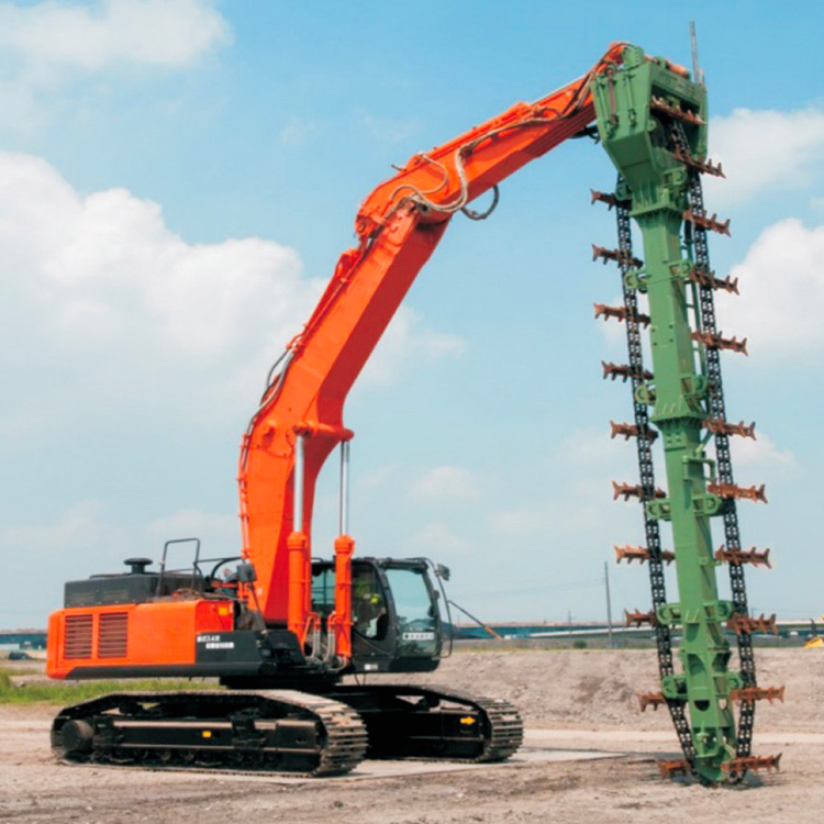 Soil Mixing Attachment on excavator for ground improvement work
