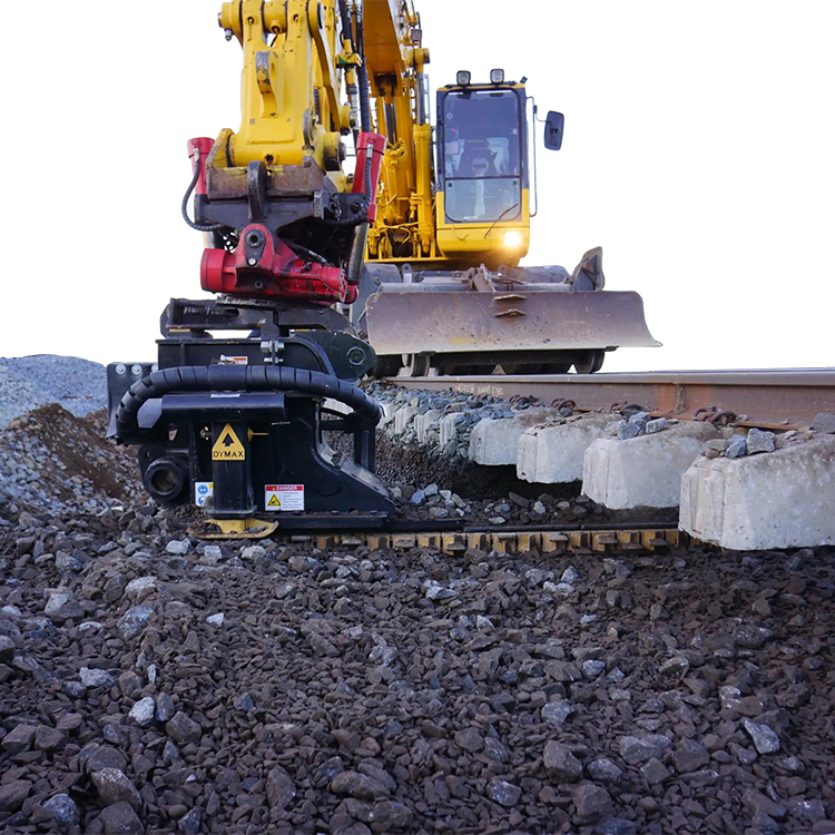 ballast undercutter machine cleaning under sleepers
