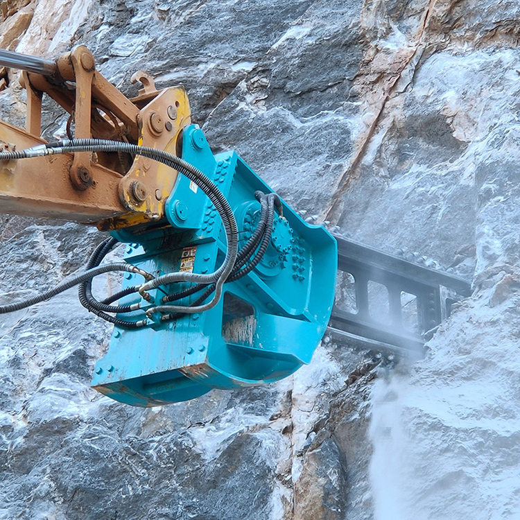 Rock Trencher close-up cutting hard stone