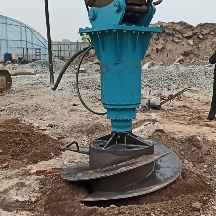 hydraulic earth auger drilling in mixed ground