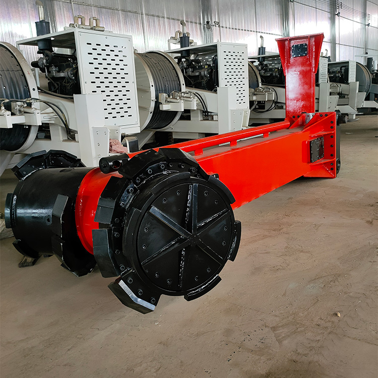 power mixing head displayed inside factory workshop