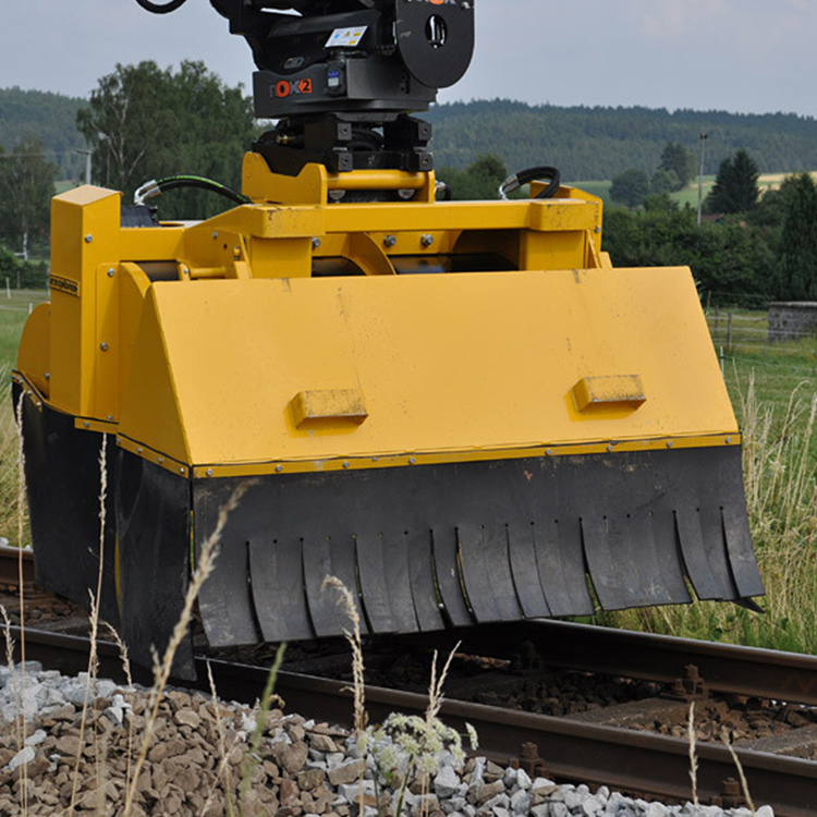 Track Brush front view railway maintenance operation