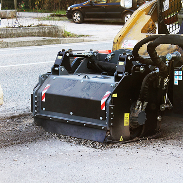 skid steer road planer milling asphalt pavement