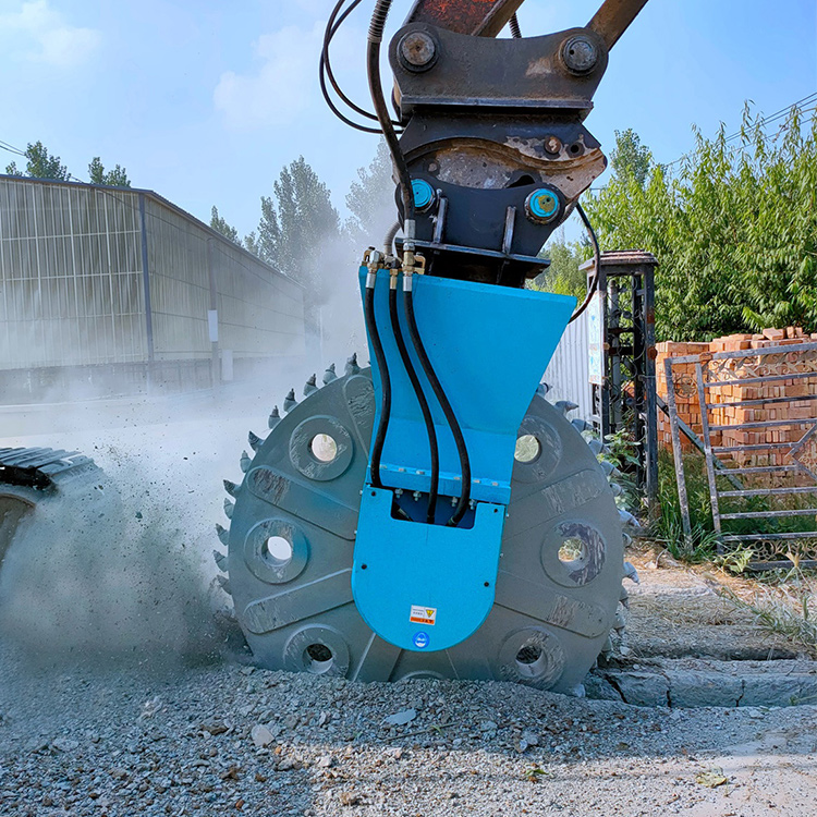 rock saw trencher cutting compact ground