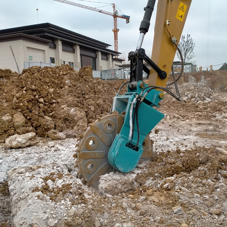 wheel trencher operating in mixed ground