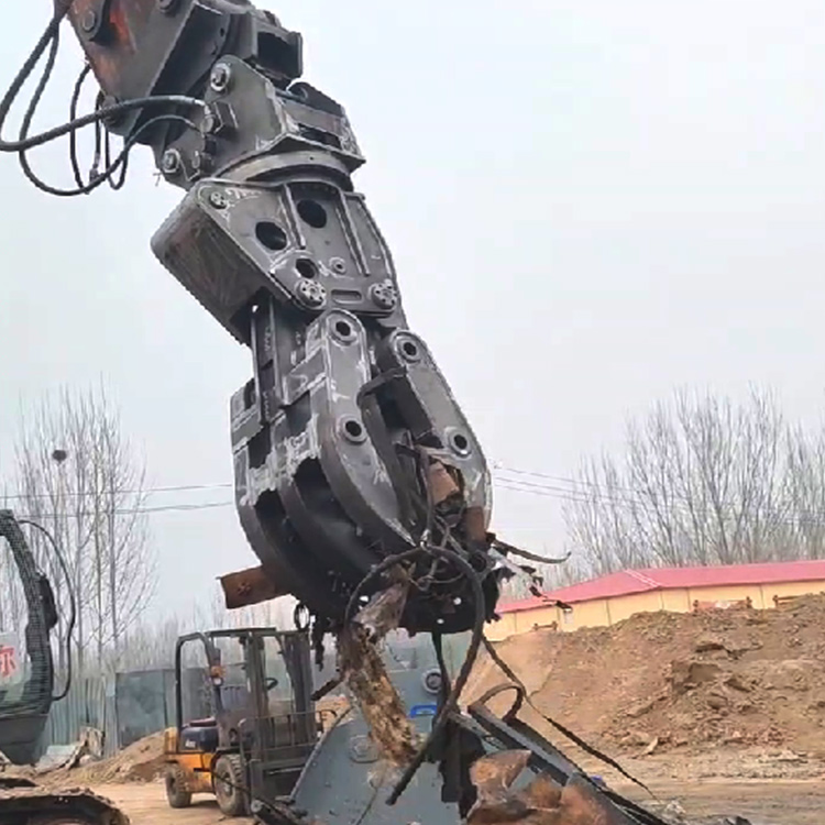 hydraulic demolition grapple grabbing mixed scrap metal