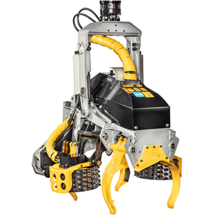 Harvesting head angled product image Tree harvester head studio product view