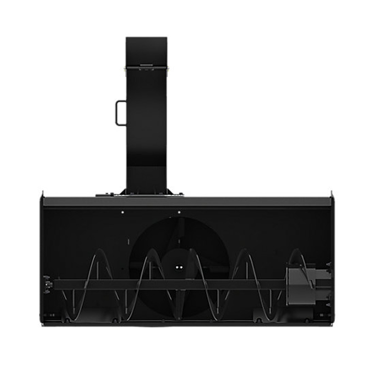 front view snow blower attachment showing auger structure