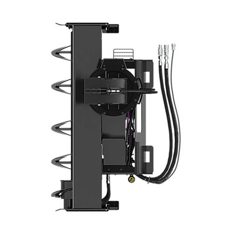 hydraulic snow blower attachment top side product image with hoses